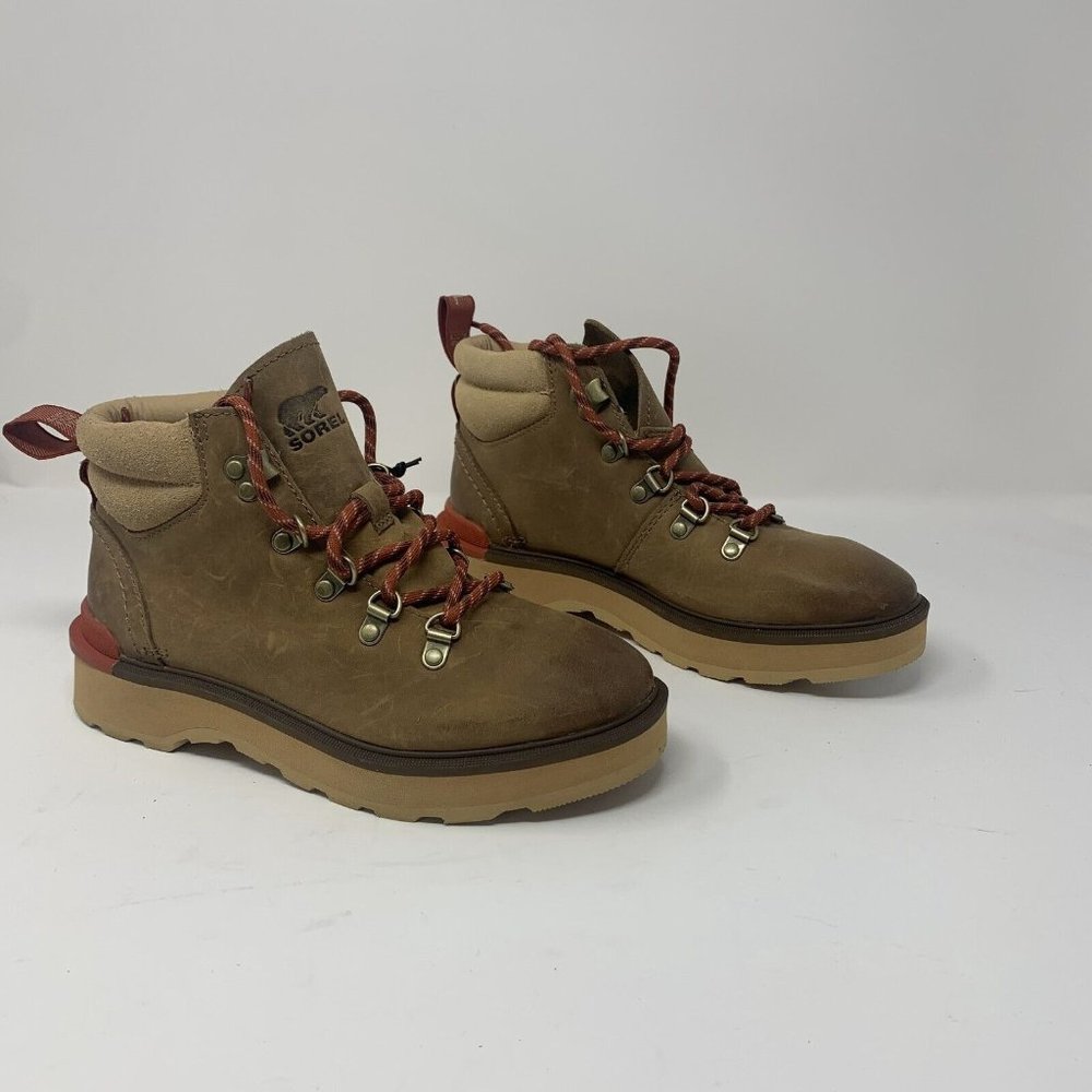 Sorel Hi-Line 2009121261 Hiker Boots Women's 6.5 Umber Tawny Buff Leather S0614